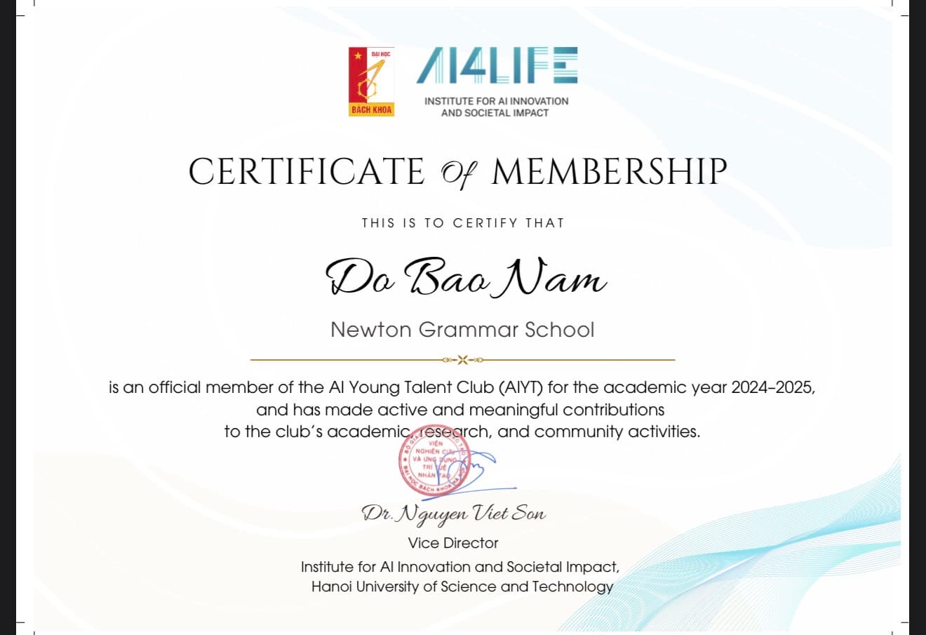 AI4LIFE programme